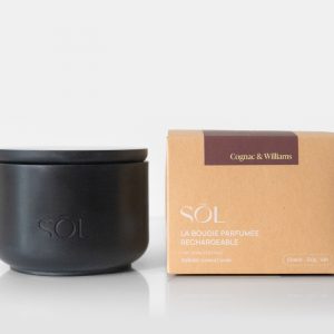 Grande bougie rechargeable Cognac & Williams