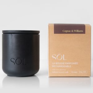 Bougie classique rechargeable Cognac & Williams