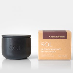 Petite bougie rechargeable Cognac & Williams