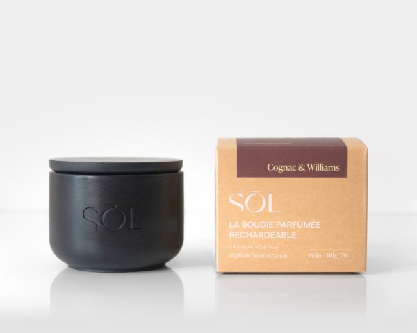 Petite bougie rechargeable Cognac & Williams