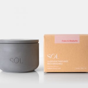 Grande bougie rechargeable Fraise & Rhubarbe