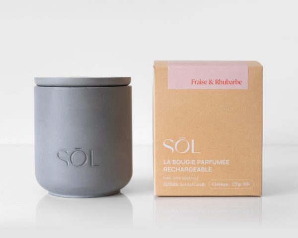 Bougie classique rechargeable Fraise & Rhubarbe