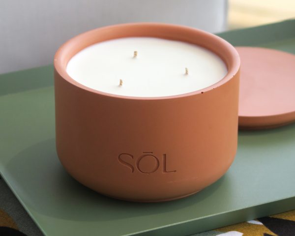 Grande bougie rechargeable Citronnelle (anti-moustique) – Image 3