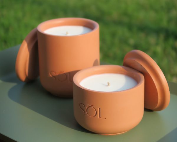 Petite bougie rechargeable Citronnelle (anti-moustique) – Image 3