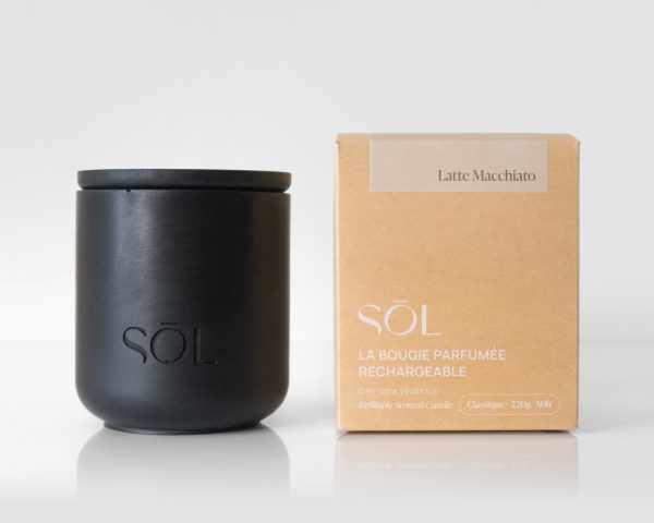 Bougie classique rechargeable Latte Macchiato