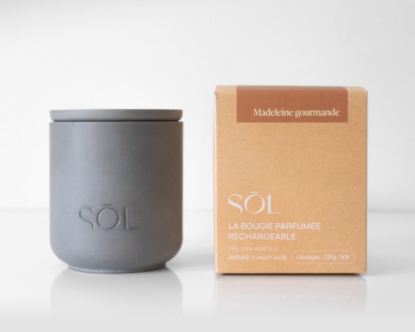 Bougie classique rechargeable Madeleine Gourmande