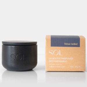 Petite bougie rechargeable Trésor Ambré