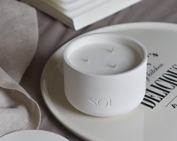 Grande bougie rechargeable Fleur de Coton – Image 4