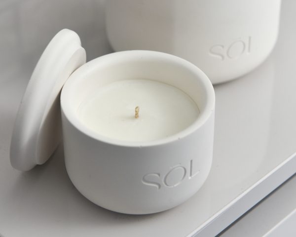 Petite bougie rechargeable Fleur de Coton – Image 3