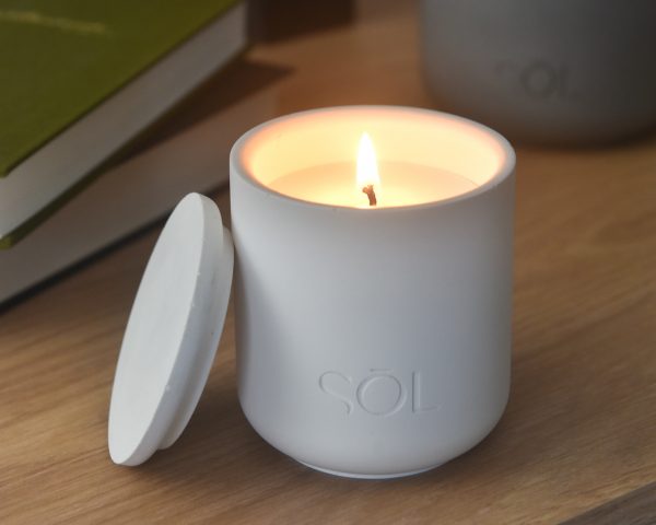 Bougie classique rechargeable Fleur de Coton – Image 3