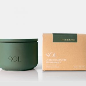 Grande bougie rechargeable Forêt enchantée