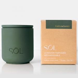 Bougie classique rechargeable Forêt enchantée