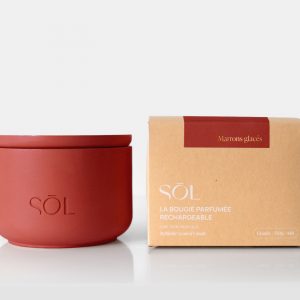 Grande bougie rechargeable Marrons glacés
