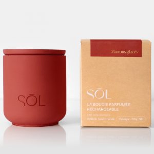 Bougie classique rechargeable Marrons glacés