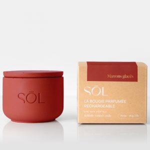 Petite bougie rechargeable Marrons glacés